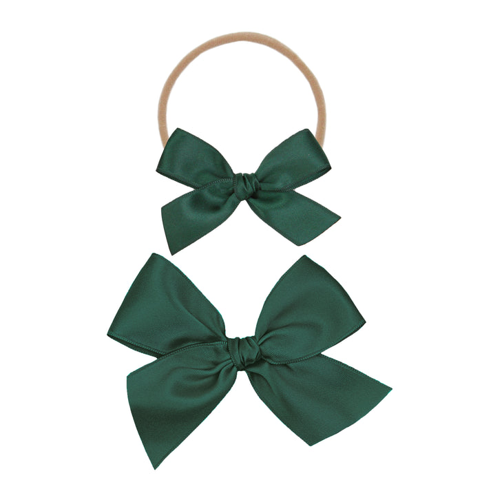 Satin Bow - Evergreen