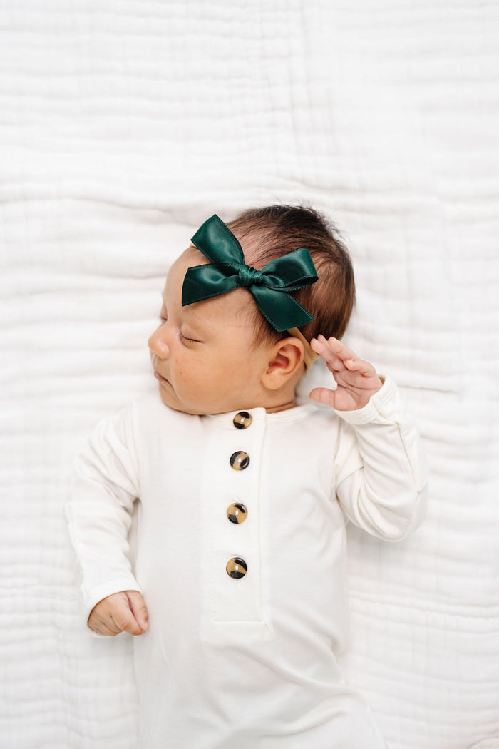 Satin Bow - Evergreen