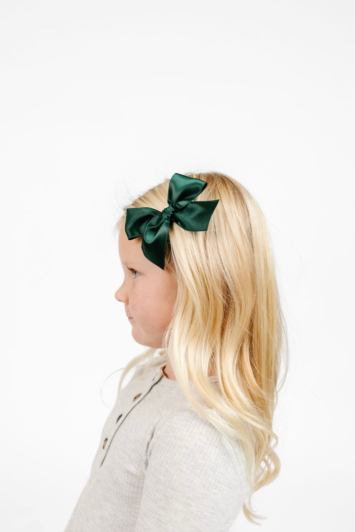 Satin Bow - Evergreen