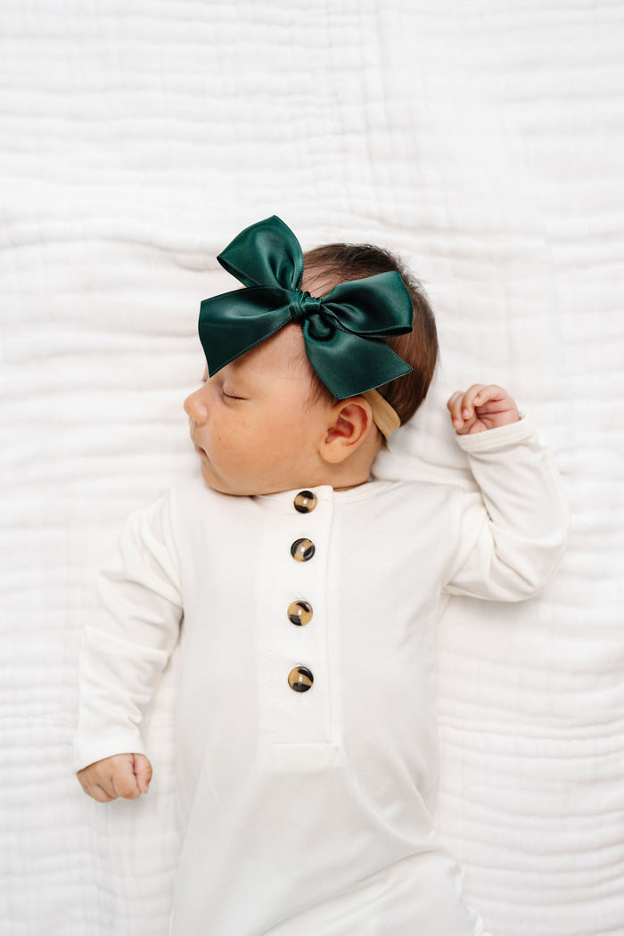 Satin Bow - Evergreen