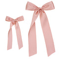 Satin Bow - French Pink Sash Clip
