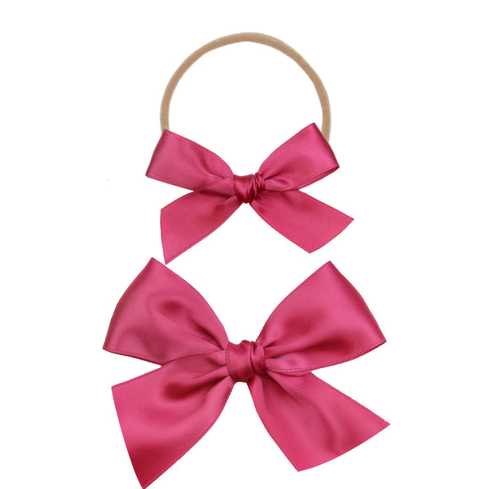 Satin Bow - Peony