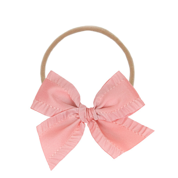 Satin Bow - Rose Ruffle