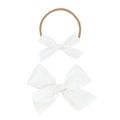 Satin Bow - White