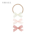 Satin Bow 3 Pack: Blush