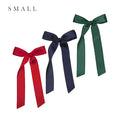 Satin Bow 3 Pack: Midnight Blue Sash Clips