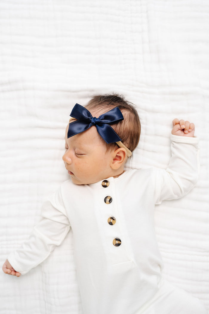 Satin Bow 3 Pack: Midnight Blue