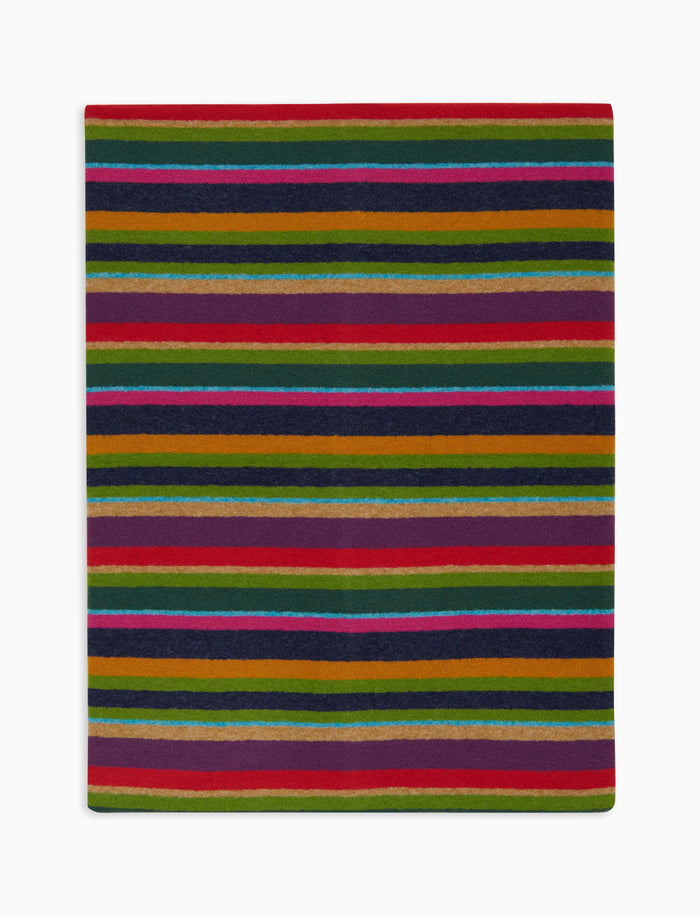 Scaldacollo multiuso unisex pile blu righe multicolor - Gallo 1927 - Official Online Shop