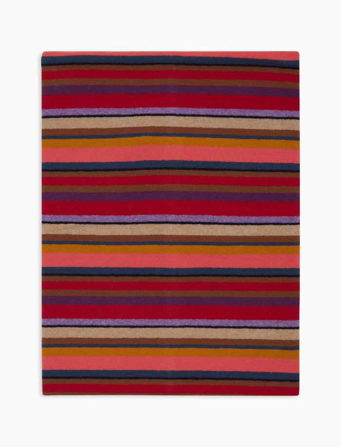 Scaldacollo multiuso unisex pile bordò righe multicolor - Gallo 1927 - Official Online Shop