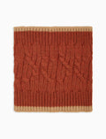 Scaldacollo unisex arancio motivo treccia tinta unita - Gallo 1927 - Official Online Shop