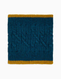 Scaldacollo unisex blu motivo treccia tinta unita - Gallo 1927 - Official Online Shop