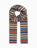 Sciarpa bambino pile beige righe multicolor - Gallo 1927 - Official Online Shop