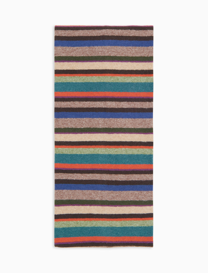 Sciarpa bambino pile beige righe multicolor - Gallo 1927 - Official Online Shop