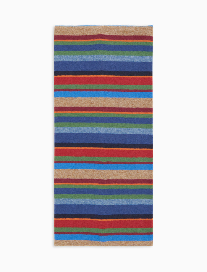 Sciarpa bambino pile blu righe multicolor - Gallo 1927 - Official Online Shop