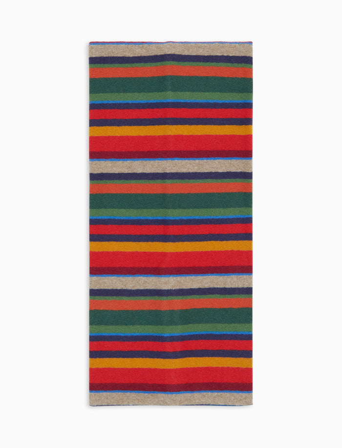 Sciarpa bambino pile rosso righe multicolor - Gallo 1927 - Official Online Shop