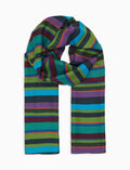 Sciarpa leggera unisex blu righe multicolor