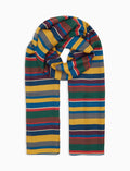 Sciarpa leggera unisex giallo righe multicolor