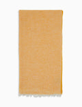 Sciarpa unisex seta e lino tinta unita giallo - Gallo 1927 - Official Online Shop