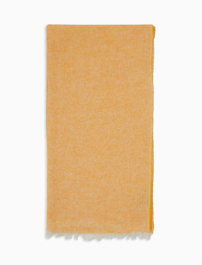 Sciarpa unisex seta e lino tinta unita giallo - Gallo 1927 - Official Online Shop