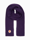 Sciarpa unisex viola a coste tinta unita - Gallo 1927 - Official Online Shop