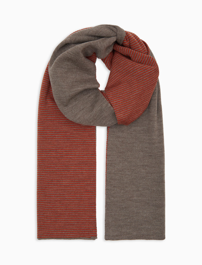 Sciarpa uomo lana beige righe windsor - Gallo 1927 - Official Online Shop