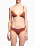 Slip brasiliana intimo donna cotone blu righe windsor