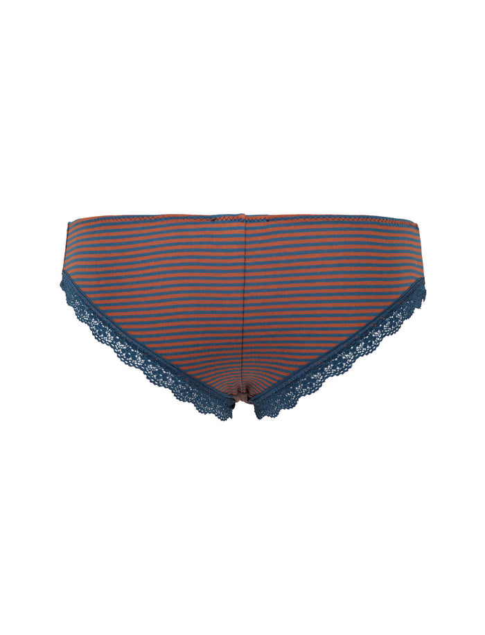Slip brasiliana intimo donna cotone blu righe windsor - Gallo 1927 - Official Online Shop
