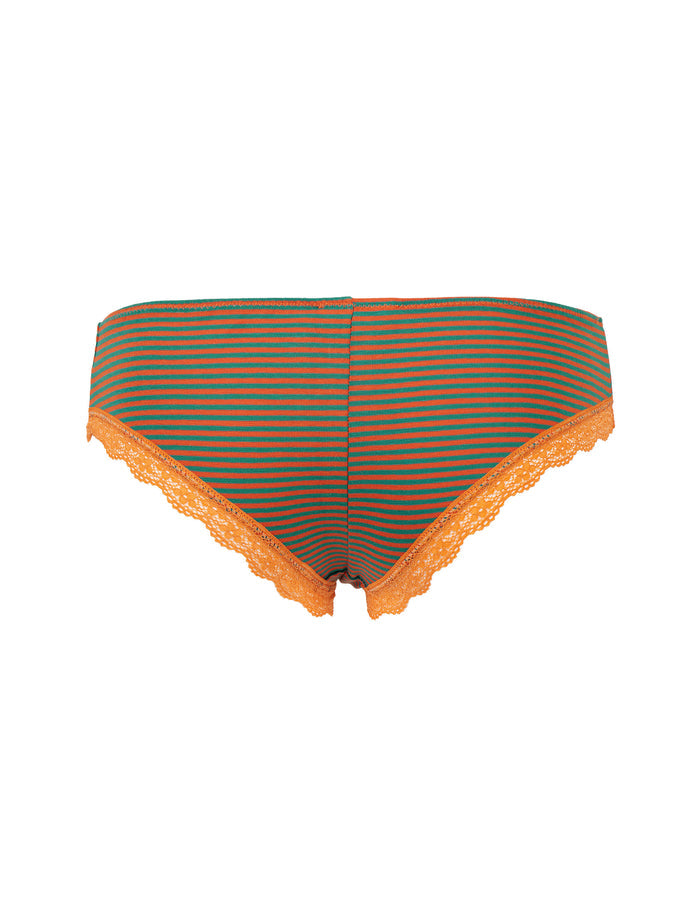 Slip brasiliana intimo donna cotone verde righe windsor - Gallo 1927 - Official Online Shop