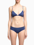 Slip brasiliana intimo donna cotone viola righe windsor