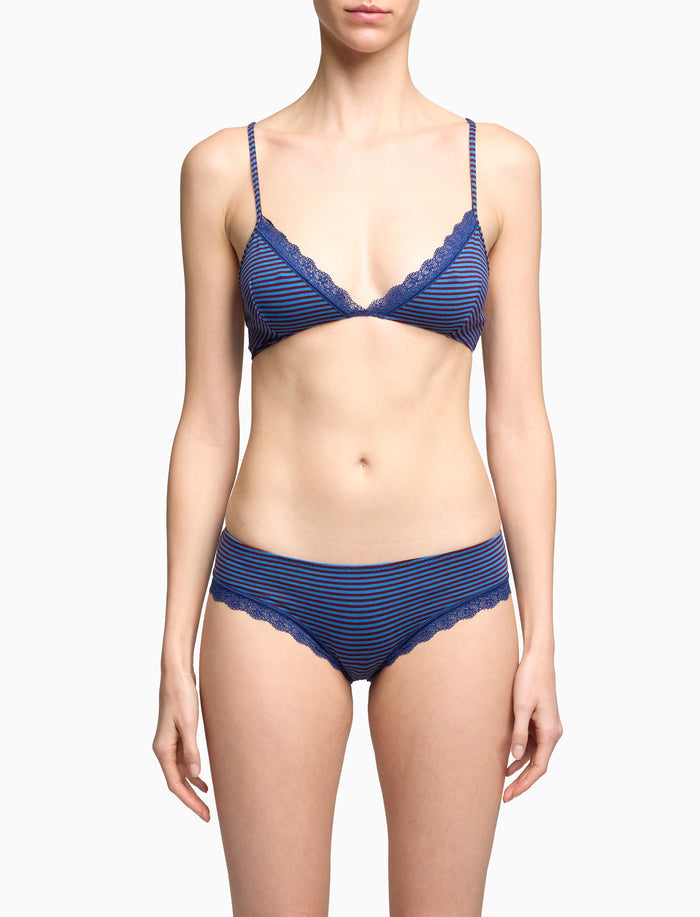 Slip brasiliana intimo donna cotone viola righe windsor