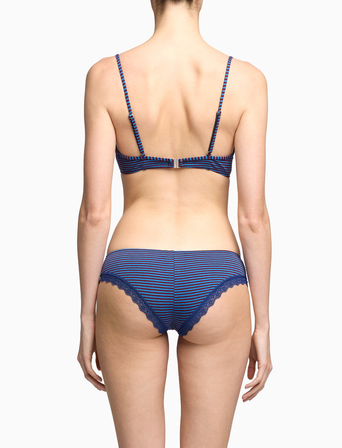 Slip brasiliana intimo donna cotone viola righe windsor