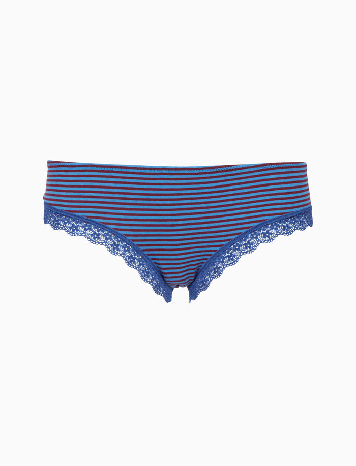 Slip brasiliana intimo donna cotone viola righe windsor