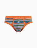 Slip intimo uomo cotone azzurro righe multicolor - Gallo 1927 - Official Online Shop
