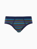 Slip intimo uomo cotone righe multicolor blu