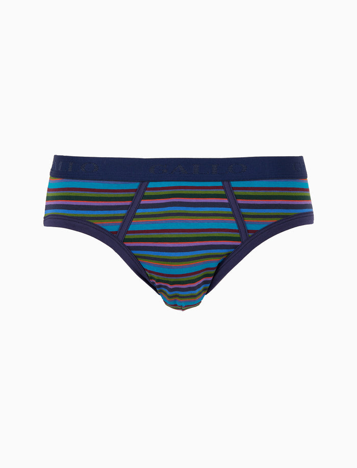 Slip intimo uomo cotone righe multicolor blu