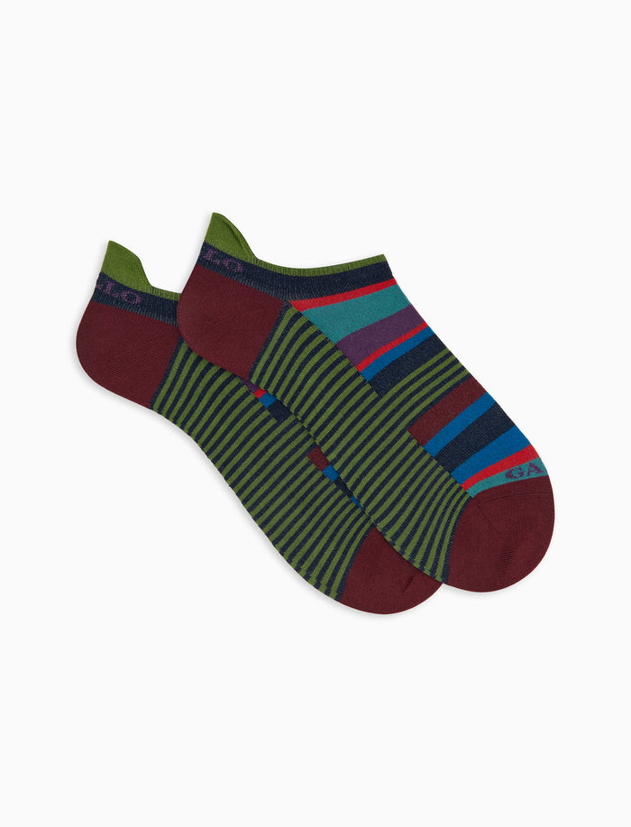 Sneakers donna cotone leggero blu righe multicolor e windsor