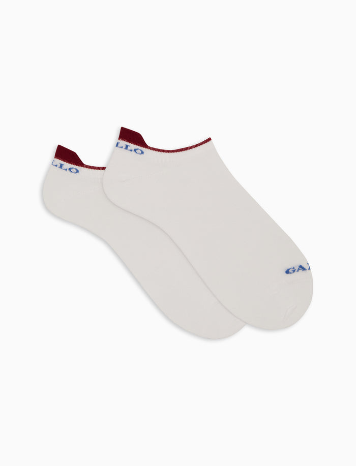 Sneakers uomo cotone bianco tinta unita - Gallo 1927 - Official Online Shop