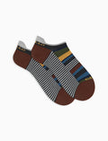 Sneakers uomo cotone leggero grigie righe multicolor e windsor