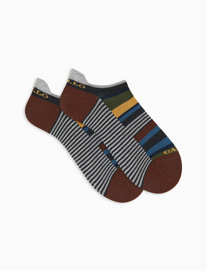Sneakers uomo cotone leggero grigie righe multicolor e windsor