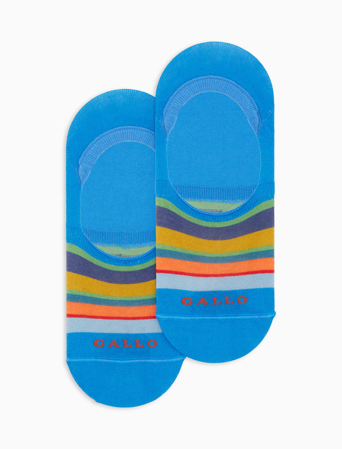 Soletta unisex cotone righe multicolor azzurro - Gallo 1927 - Official Online Shop