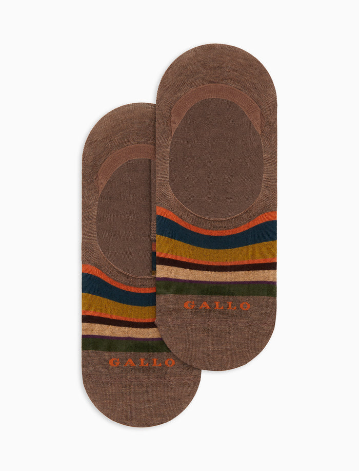 Soletta unisex cotone marrone righe multicolor - Gallo 1927 - Official Online Shop