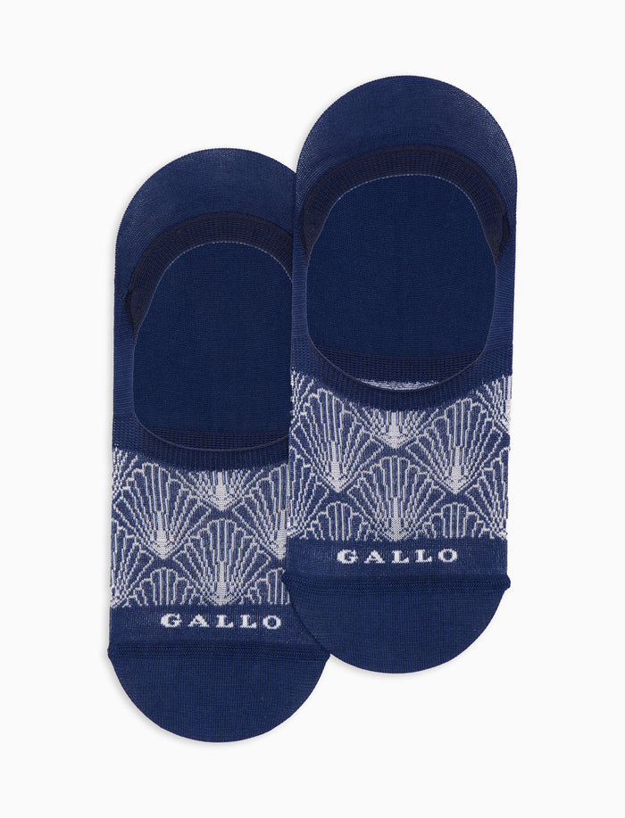 Solette unisex cotone fantasia conchiglie su fondo blu - Gallo 1927 - Official Online Shop