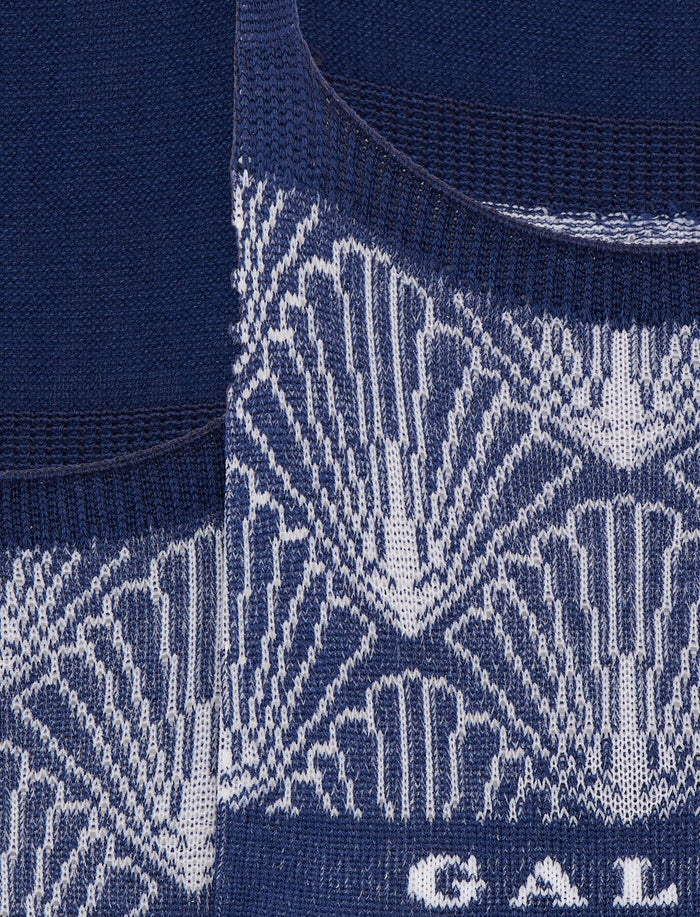 Solette unisex cotone fantasia conchiglie su fondo blu - Gallo 1927 - Official Online Shop