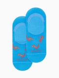 Solette unisex cotone fantasia geko su fondo azzurro - Gallo 1927 - Official Online Shop