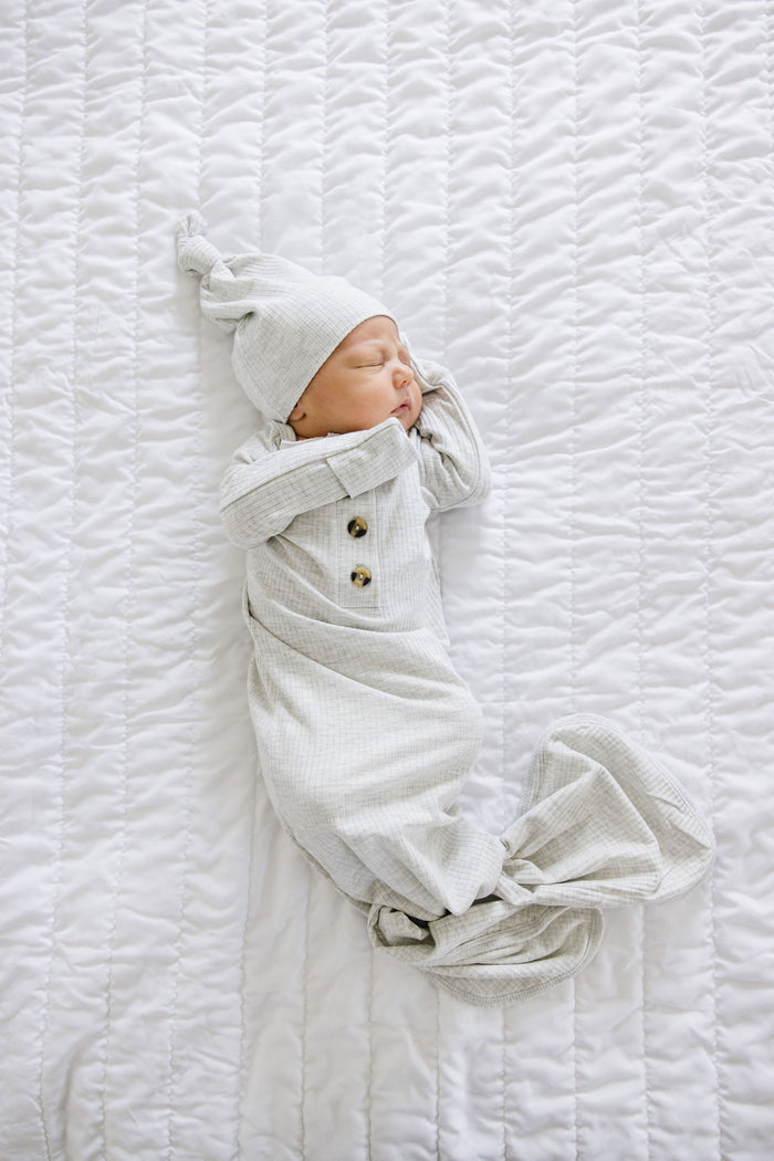 Stevie Ribbed Newborn Headband Bundle (Gown)