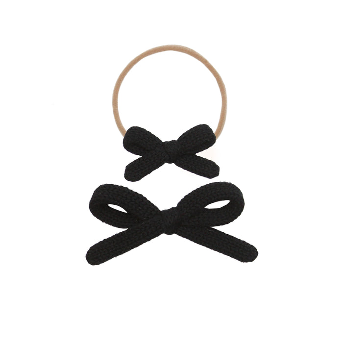 Sweater Bow - Black Knit