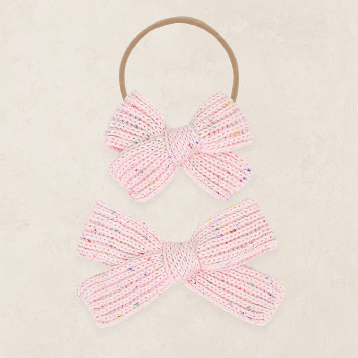 Sweater Bow - Blossom Speckle Chunky Knit