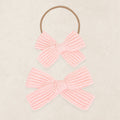 Sweater Bow - Blush Chunky Knit