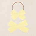 Sweater Bow - Butter Yellow Chunky Knit