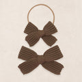 Sweater Bow - Cocoa Chunky Knit